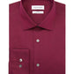 Calvin Klein Men's Steel Regular Fit Stain Shield Performance Dress Shirt Red Size 15X32-33