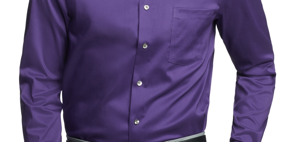 Van Heusen Men's Regular Fit Ultraflex Dress Shirt Gray Size 15X32X33
