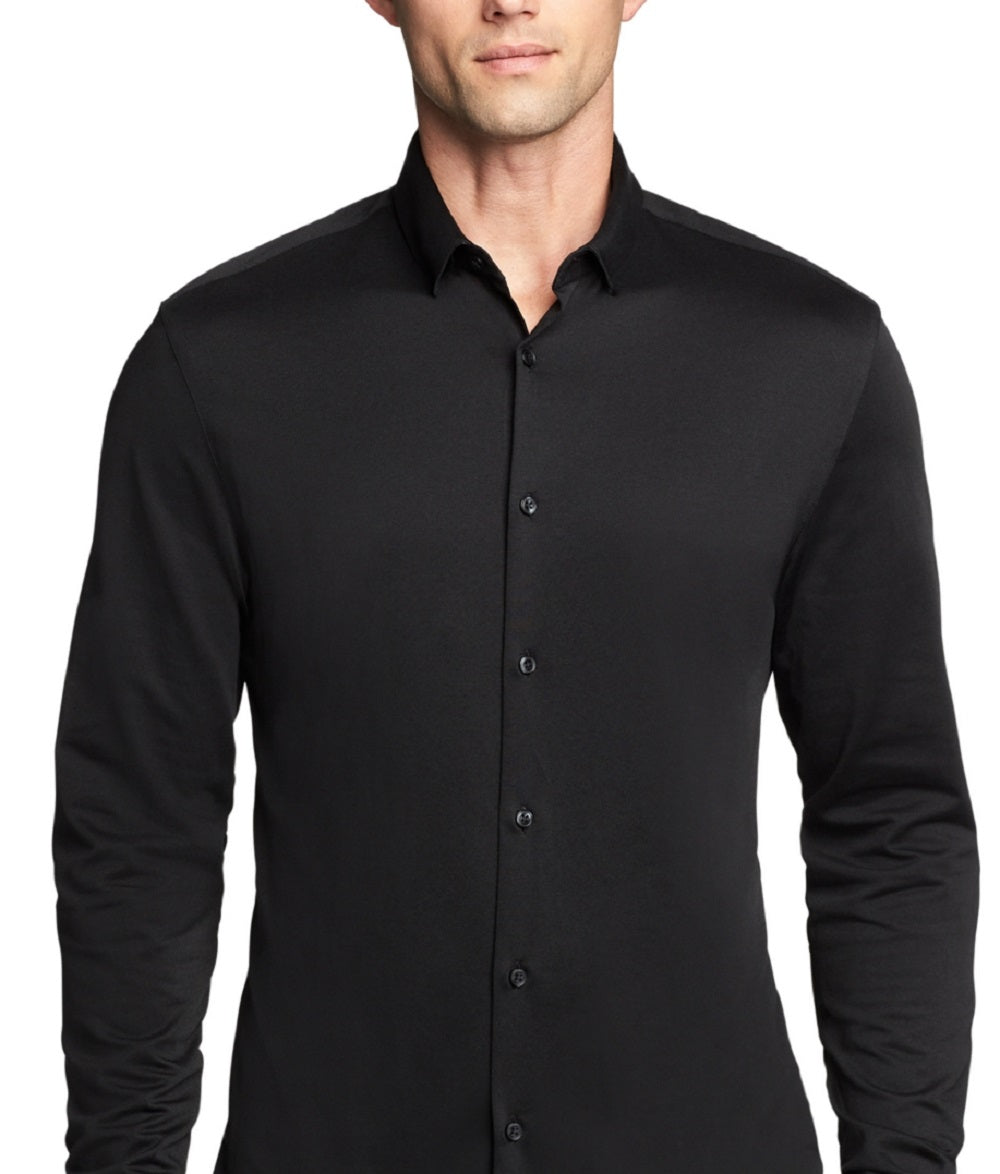 Calvin Klein Men's Extra Slim Fit Stretch Dress Shirt Black Size Small