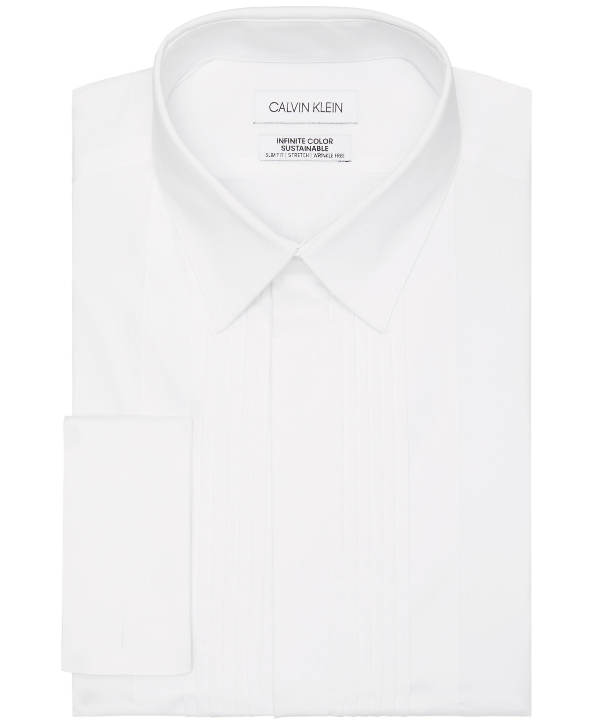 Calvin Klein Men's Infinite Color Sustainable Slim Fit Dress Shirt White Size L