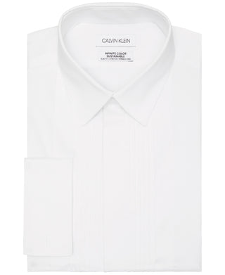 Calvin Klein Men's Infinite Color Sustainable Slim Fit Dress Shirt White Size L