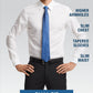 Calvin Klein Men's Infinite Color Sustainable Slim Fit Dress Shirt Blue Size 34X35