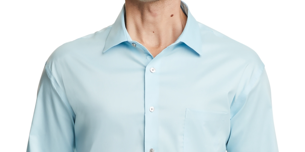 Van Heusen Men's Regular Fit Ultraflex Dress Shirt Blue Size 16.5X32X33