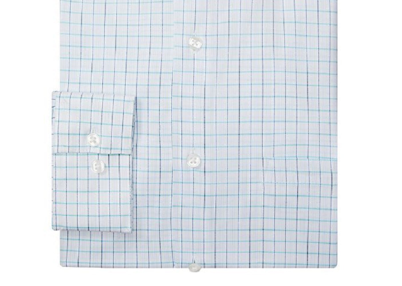 Van Heusen Men's Regular Fit Stain Shield Satin Spread Collar Dress Shirt Blue Size Large