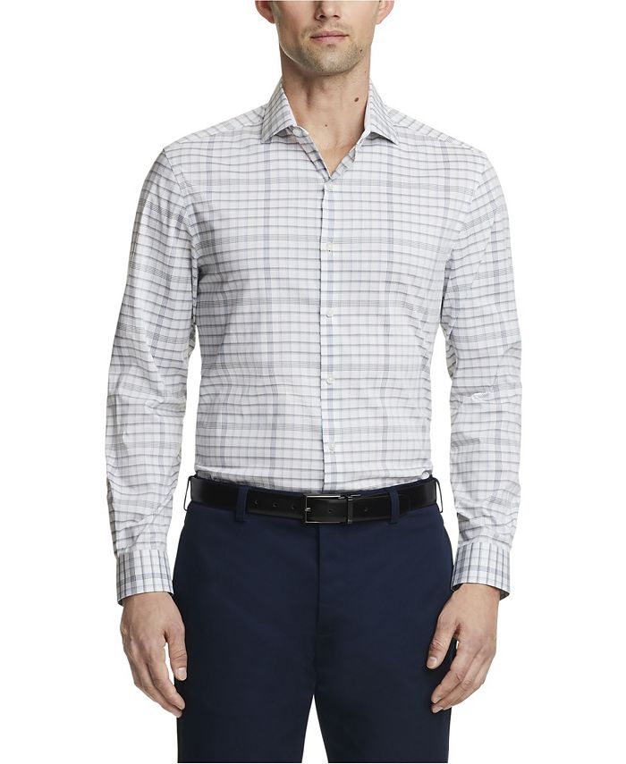 Van Heusen Men's Even Temp Never Tuck Slim Fit Dress Shirt White Size 16X34X35