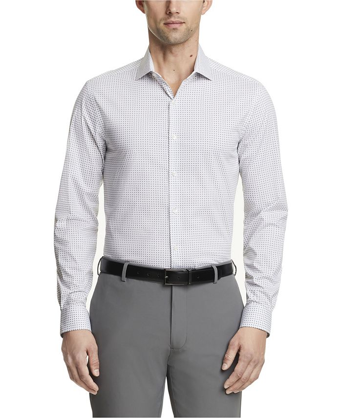 Van Heusen Men's Even Temp Never Tuck Slim Fit Dress Shirt White Size 16X32X33