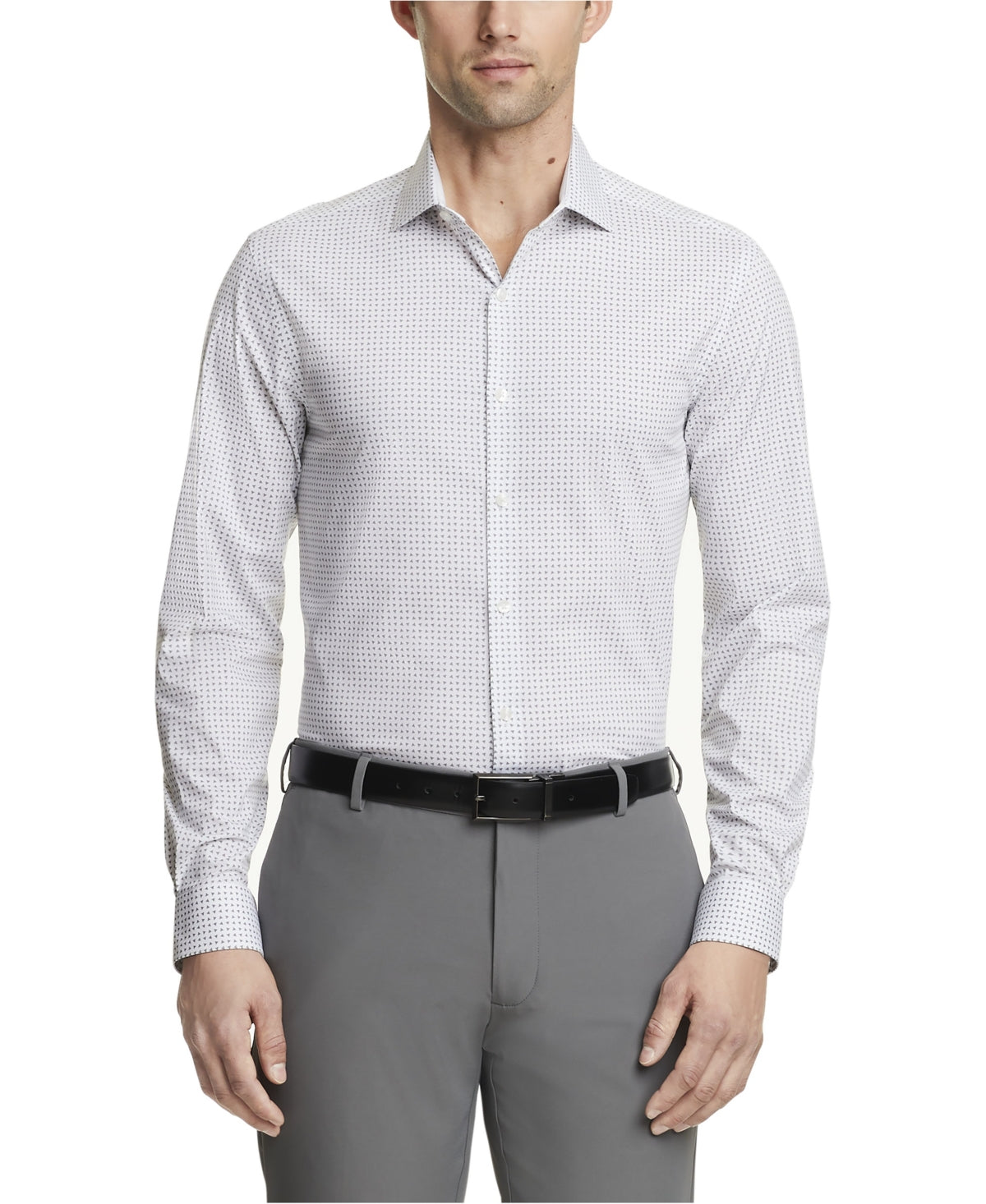 Van Heusen Men's Even Temp Never Tuck Slim Fit Dress Shirt White Size 16X32X33