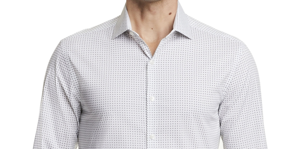 Van Heusen Men's Even Temp Never Tuck Slim Fit Dress Shirt White Size 16X32X33