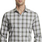 Van Heusen Men's Even Temp Never Tuck Slim Fit Dress Shirt Green Size 17X34X35