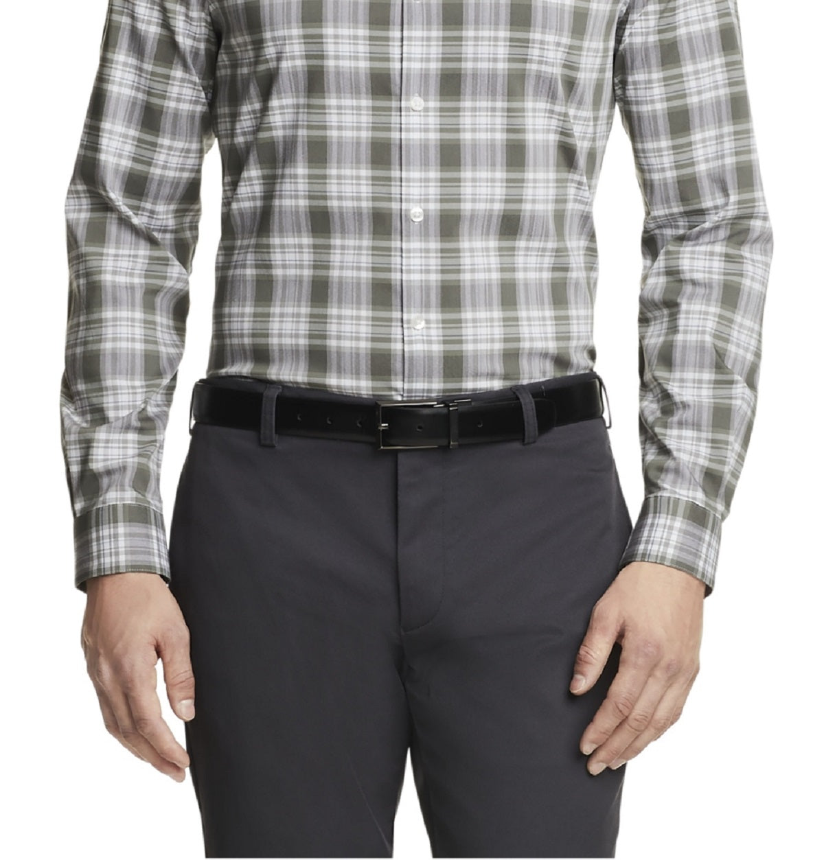 Van Heusen Men's Even Temp Never Tuck Slim Fit Dress Shirt Green Size 17X34X35