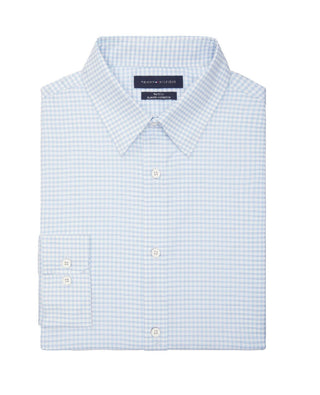 Tommy Hilfiger Men's No Tuck Slim Fit Stretch Dress Shirt Blue Size XX-Large