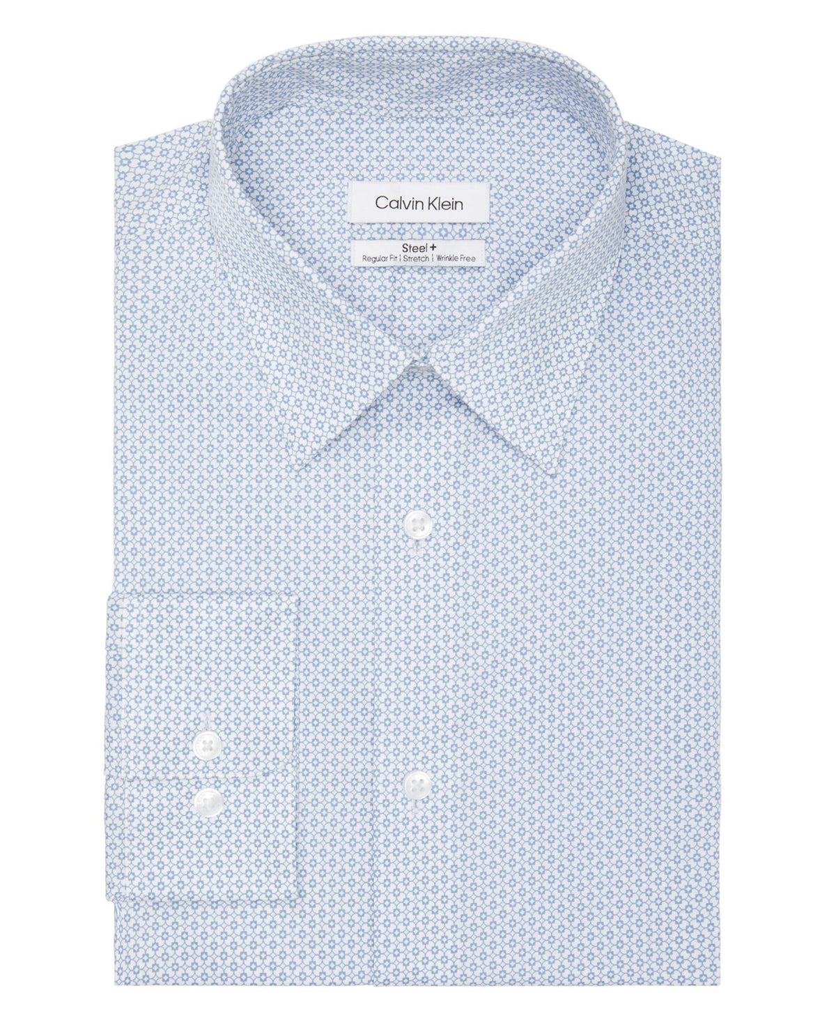 Calvin Klein Men's Regular Fit Stretch Dress Shirt Blue Size 15.5X34X35