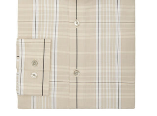 Calvin Klein Men's Steel and Slim Fit Stretch Dress Shirt Beige Size 16 - 32/33 L