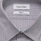 Calvin Klein Men's Slim Fit Stretch Wrinkle Free Dress Shirt Gray Size 15X34X35