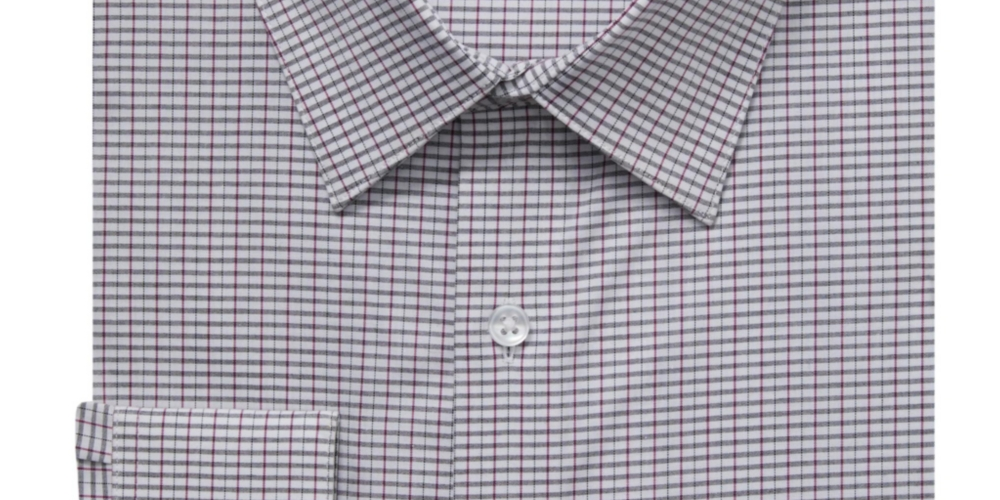 Calvin Klein Men's Slim Fit Stretch Wrinkle Free Dress Shirt Gray Size 15X34X35