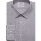 Calvin Klein Men's Slim Fit Stretch Wrinkle Free Dress Shirt Gray Size 15.5X34X35
