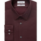 Calvin Klein Men's Slim Fit Non Iron Stain Shield Solid Dress Shirt Maroon Size 16.5X36X37
