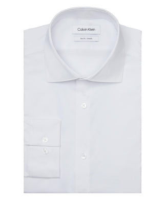 Calvin Klein Men's Slim Fit Stretch Wrinkle Resistant Dress Shirt White Size 16X34X35