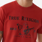 True Religion Men's Core Buddha Cotton Graphic Tee Red Size Small