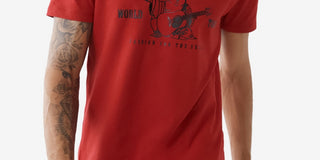 True Religion Men's Core Buddha Cotton Graphic Tee Red Size Small