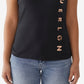 True Religion Women's Side Logo Slim V Neck Short Sleeve T-Shirt Black Size Large