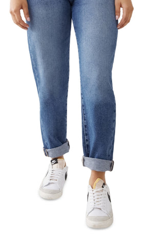 True Religion Women's Straight Leg High Rise Jeans Blue Size 33