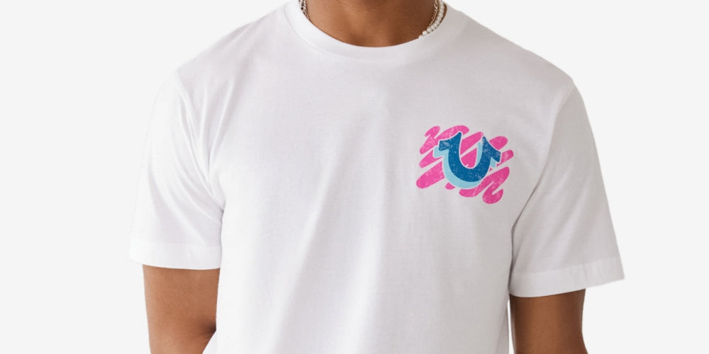 True Religion Men's Paint Brush Graphic Tee White Size Large