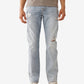 True Religion Men's Ricky Destroyed Straight Leg Jeans Blue Size 32