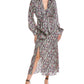 Cinq à Sept Quin Floral Print Long Sleeve Dress in Powder Blue Multi , Size 2