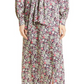 Cinq à Sept Quin Floral Print Long Sleeve Dress in Powder Blue Multi , Size 2