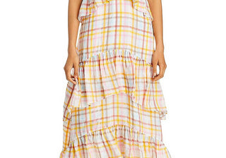 Cinq a Sept Womens Summer V-neck Sundress White