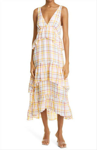 Cinq a Sept Womens Summer V-neck Sundress White