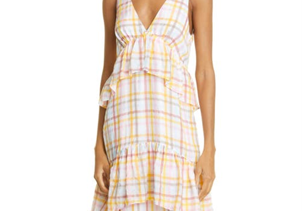 Cinq a Sept Womens Summer V-neck Sundress White