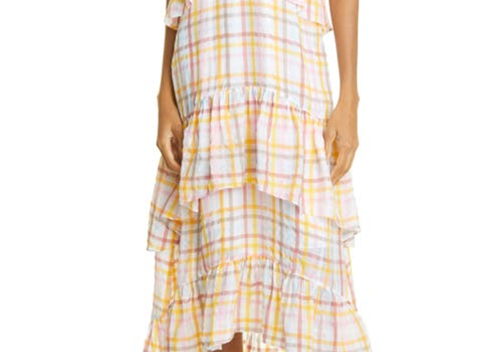 Cinq a Sept Womens Summer V-neck Sundress White