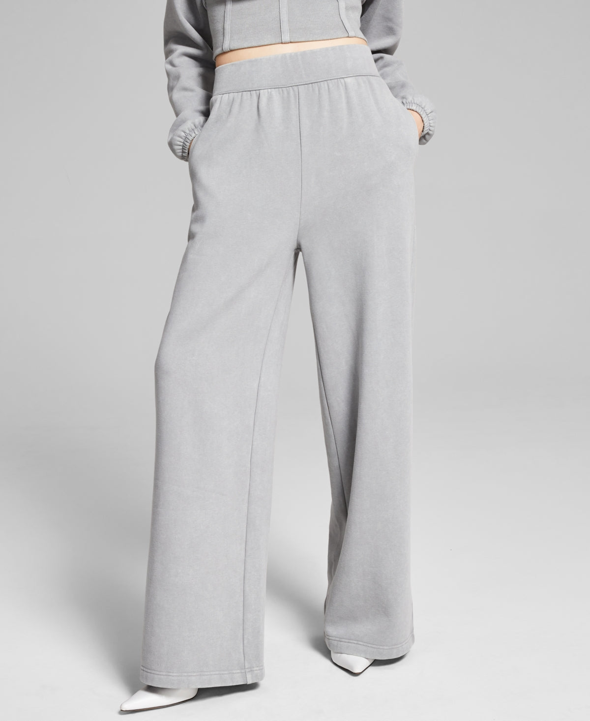 And Now This Women's Wide Leg Pants Gray Size Medium