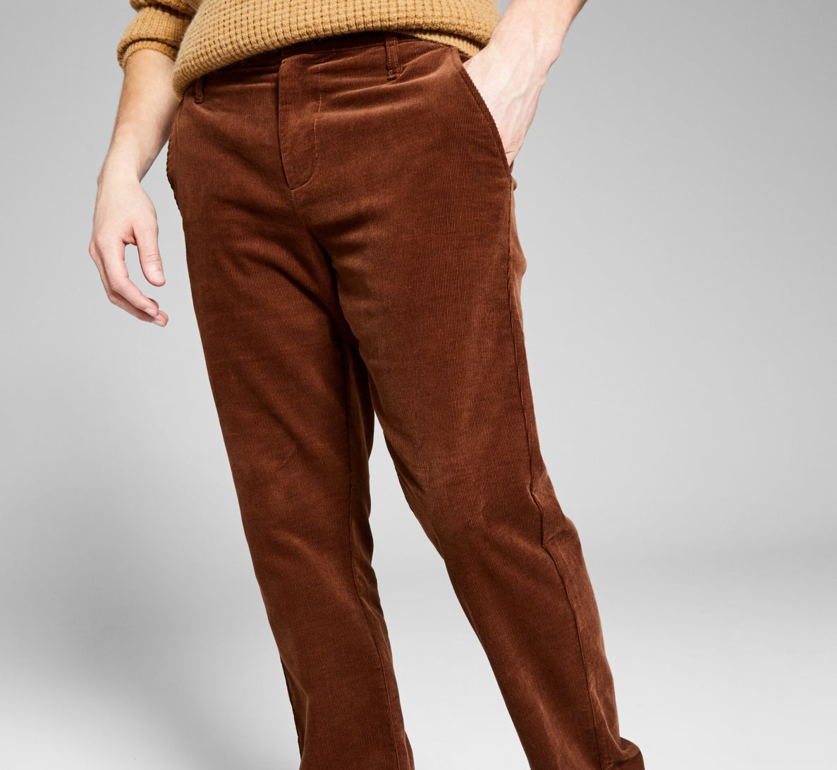 And Now This Men's Corduroy Pants Brown Size 36
