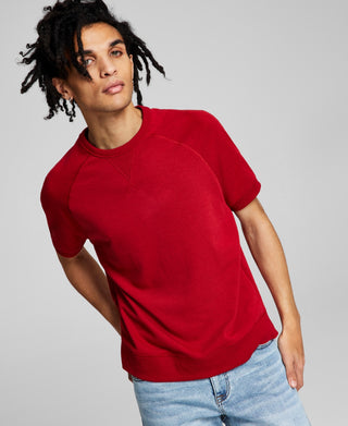 And Now This Men's Short Sleeve Sweatshirt Red Size XX-Large