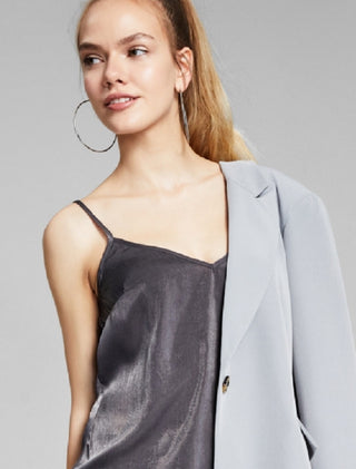 And Now This Women's Satin Camisole Gray Size Medium