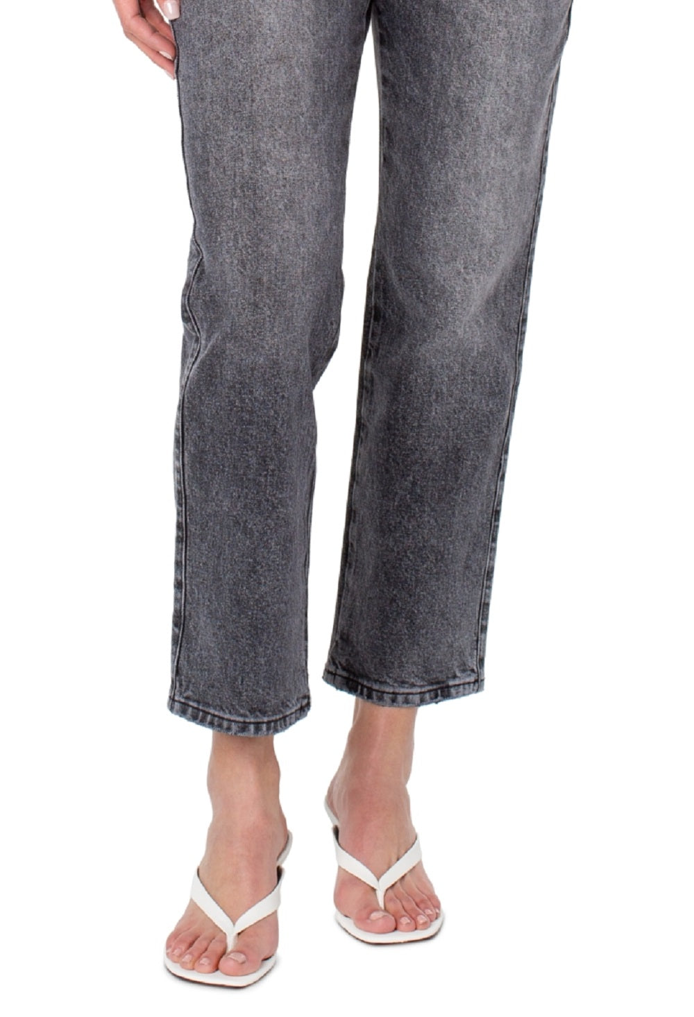 Earnest Sewn Women's Straight Leg Ankle Jeans Gray Size 28