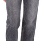 Earnest Sewn Women's Faded Denim Straight Leg Ankle Jeans Gray Size 34