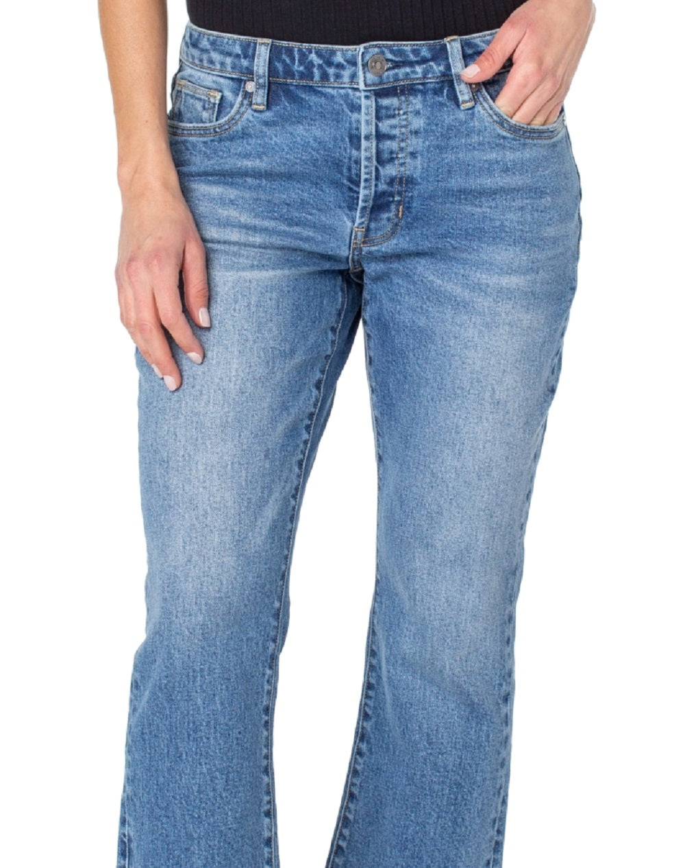 Earnest Sewn Women's Bootcut Cropped Flare Jeans Blue Size 29