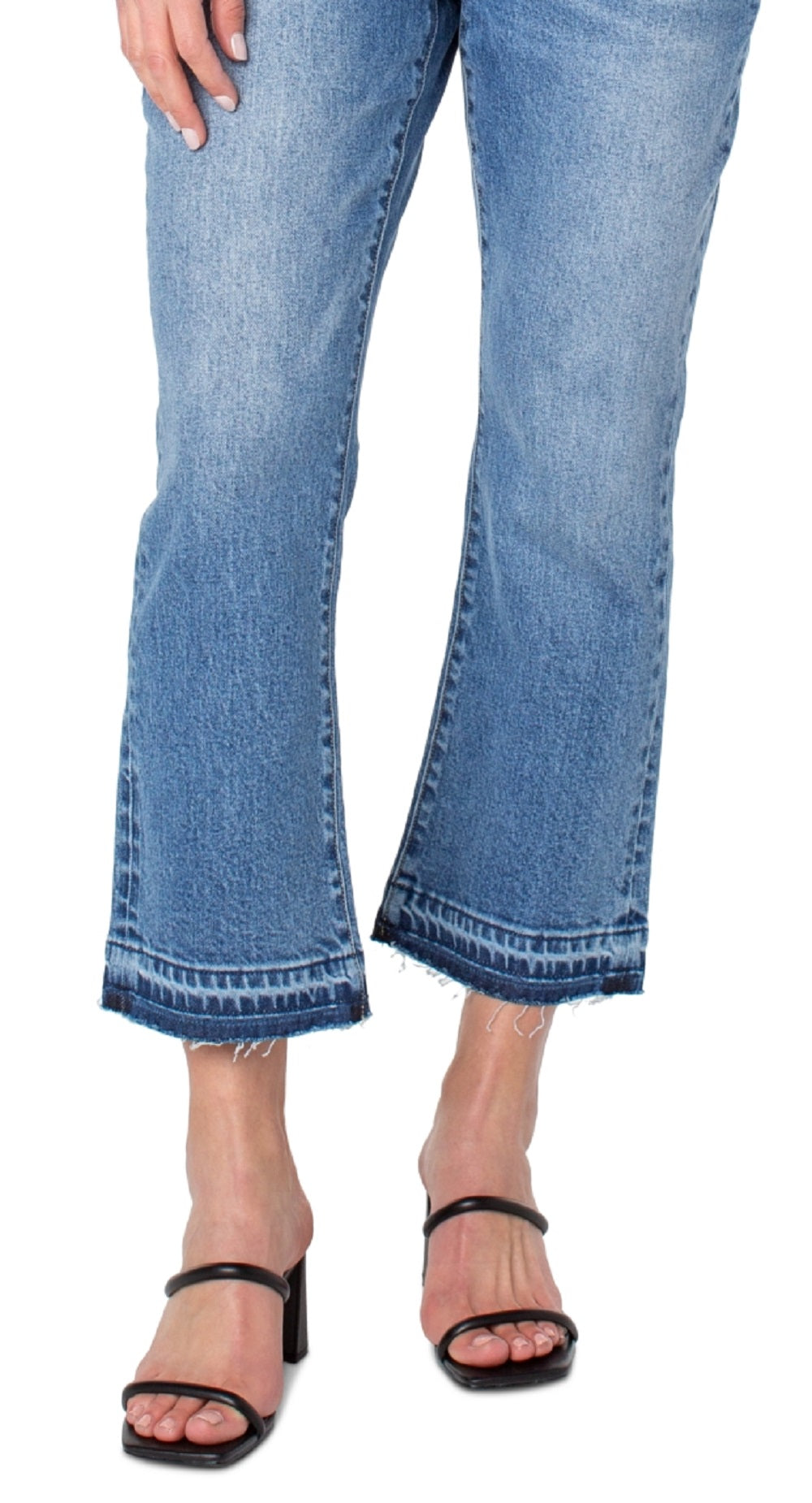 Earnest Sewn Women's Bootcut Cropped Flare Jeans Blue Size 29