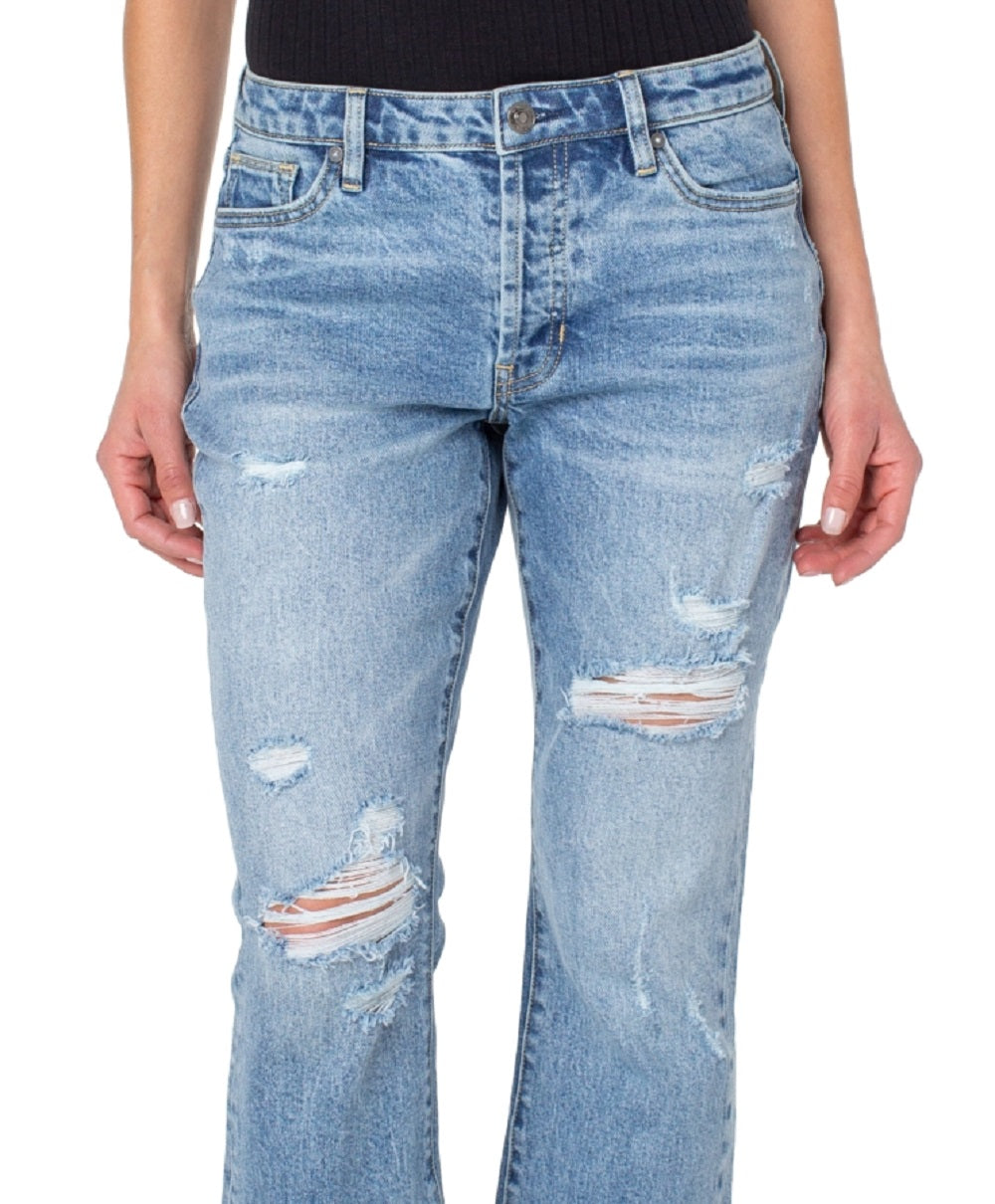 Earnest Sewn Women's Bootcut Cropped Flare Jeans Blue Size 29