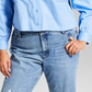 And Now This Women's Cotton Button Front Top Blue Size 0X