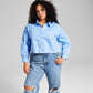 And Now This Women's Cotton Button Front Top Blue Size 4X