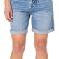Earnest Sewn Women's Cuffed Pleated Denim Shorts Blue Size 27