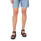 Earnest Sewn Women's Cuffed Pleated Denim Shorts Blue Size 33