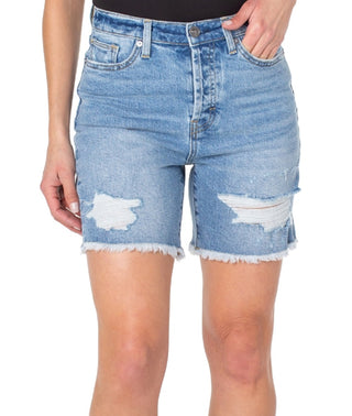 Earnest Sewn Women's Cutoff Distressed Denim Shorts Blue