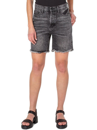Earnest Sewn Women's Faded Mini Denim Shorts Gray Size 26
