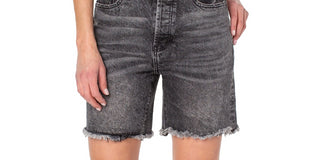 Earnest Sewn Women's Faded Mini Denim Shorts Gray Size 26